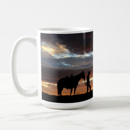 Cowboy Prayer Café Mug (Gauche)