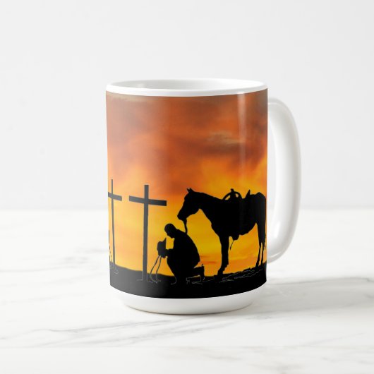 Cowboy Prayer Café Mug (Devant droit)