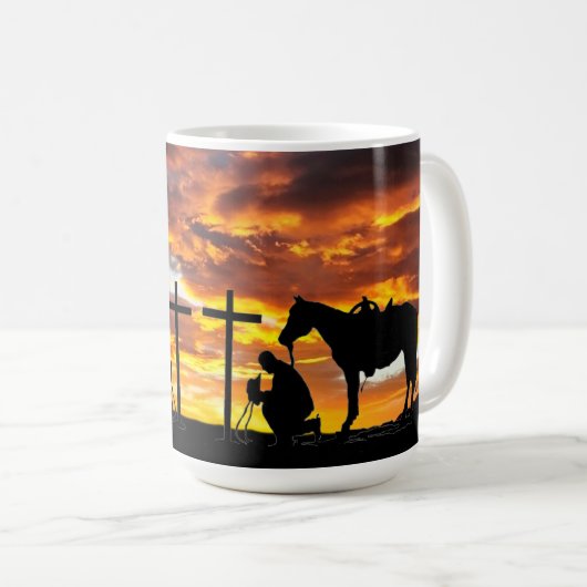 Cowboy Prayer Café Mug (Devant droit)