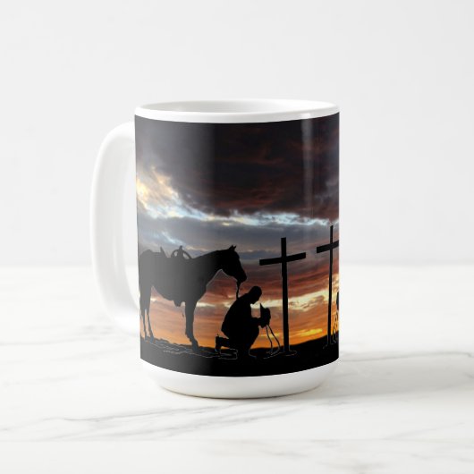 Cowboy Prayer Café Mug (Devant gauche)
