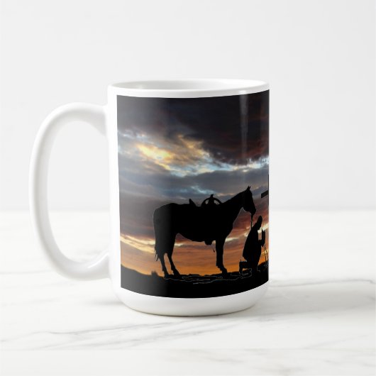 Cowboy Prayer Café Mug (Gauche)
