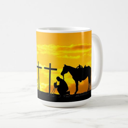 Cowboy Prayer Café Mug (Devant droit)