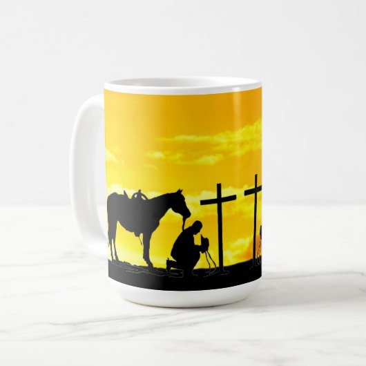 Cowboy Prayer Café Mug (Devant gauche)