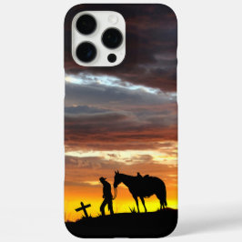 Cowboy Prayer Silhouette iPhone Case