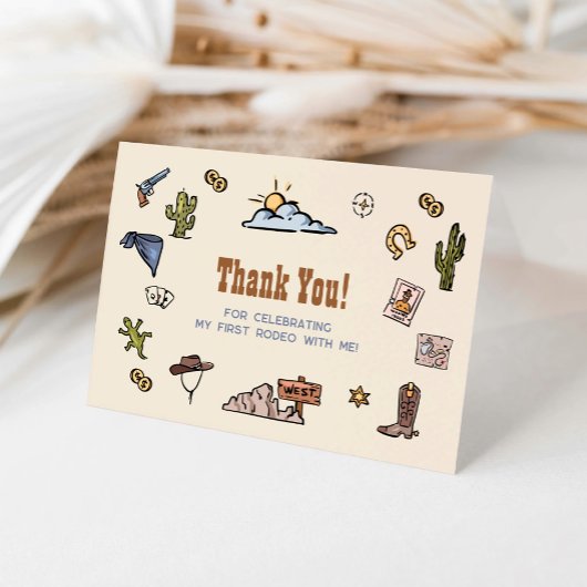 Cowboy Premier Rodéo 1er Anniversaire Merci Wester