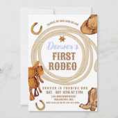 Cowboy Premier Rodéo Anniversaire Invitation Genre (Devant)