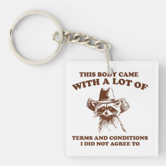 Cowboy Raccoon Sarcastic Quote Graphic Sleutelhanger