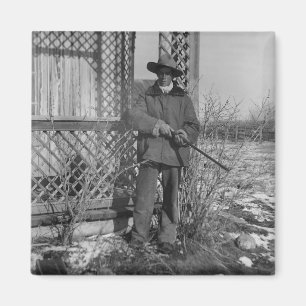 Cowboy Rancher of Canadese Outlaw van de Wilde Wes Magneet