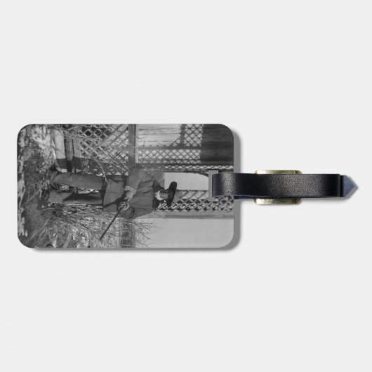 Cowboy Rancher of Canadese Outlaw van het Oude Wes Bagagelabel (Achterkant horizontaal)