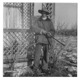 Cowboy Rancher of Canadese Outlaw van het Oude Wes Tegeltje