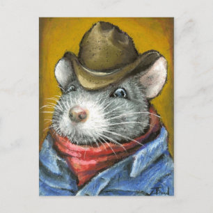 Cowboy rat briefkaart
