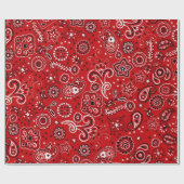 Cowboy Red Bandana Gift Cadeaupapier (Vlak)