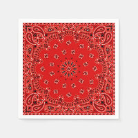 Cowboy Red Paisley Bandana Sjaal BBQ Picknick Serv