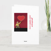 Cowboy Red Romantisch Hart Feestdagen Kaart (Achterkant)