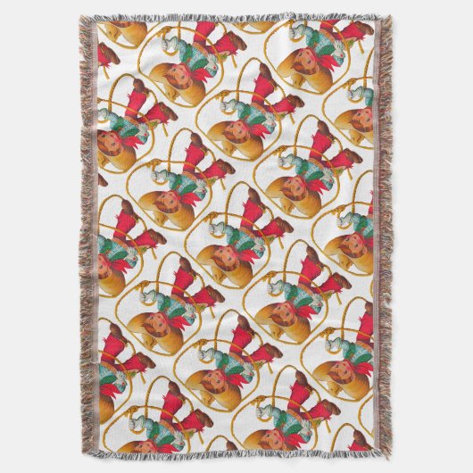 Cowboy Retro Boy Child Cute Western Deken (Voorkant Verticaal)