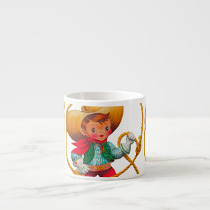 Cowboy Retro Boy Child Cute Western Espresso Kop