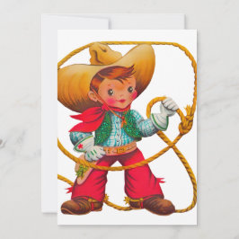 Cowboy Retro Boy Child Cute Western Kaart