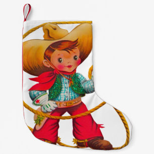 Cowboy Retro Boy Child Cute Western Kleine Kerstsok