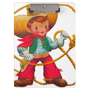 Cowboy Retro Boy Child Cute Western Klembord