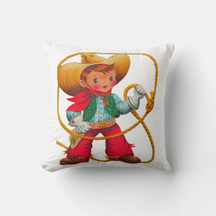 Cowboy Retro Boy Child Cute Western Kussen