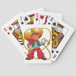 Cowboy Retro Boy Child Cute Western Pokerkaarten