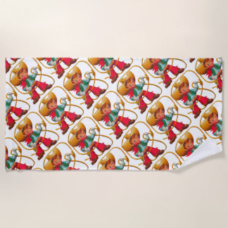 Cowboy Retro Boy Child Cute Western Strandlaken