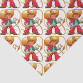Cowboy Retro Boy Child Cute Western Tissuepapier (Detail)