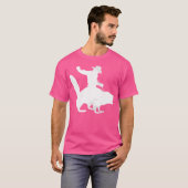 Cowboy Riding A Beaver Distressed T-shirt (Voorkant volledig)