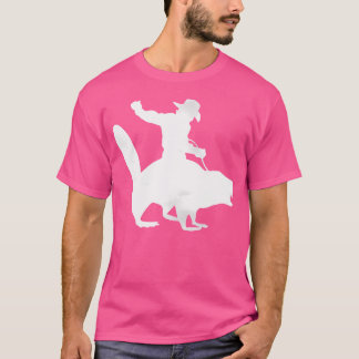Cowboy Riding A Beaver Distressed T-shirt