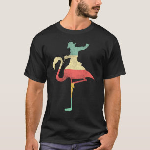 Cowboy Riding a Flamingo Distress T-shirt
