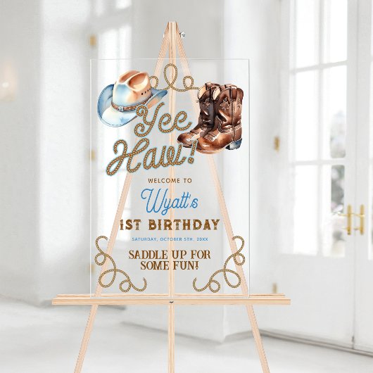 Cowboy Rodeo 1st Birthday Welcome