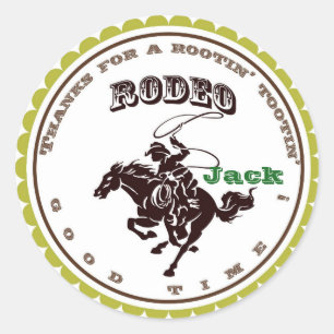 Cowboy Rodeo Anniversaire Fête Favoriser Stickers