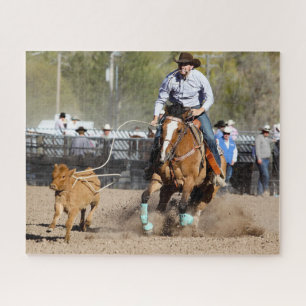 Cowboy Rodeo Calf Roping Westerne sport Legpuzzel