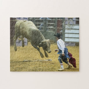 Cowboy Rodeo Clown Bull Distracting Westerne Sport Legpuzzel