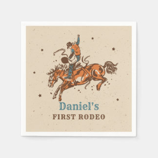 Cowboy Rodeo Cowboy Verjaardag Papier Servet
