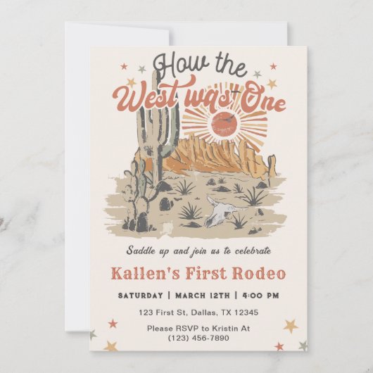 Cowboy Rodeo, eerste verjaardag hoe het Westen was Kaart (Voorkant)