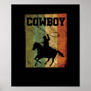 cowboy Rodeo Horse Riding Poster