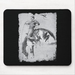 Cowboy Rodeo Paard Western Landelijke Vintage Bron Muismat