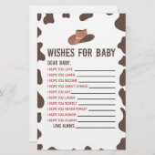 Cowboy Rodeo wenst Baby shower activiteit Briefpapier (Voorkant / Achterkant)