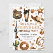 Cowboy Rodeo West Verjaardag Kaart (Voorkant)