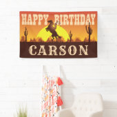 Cowboy Rodeo Wild West Elke leeftijd, gelukkige ve Spandoek (Insitu)