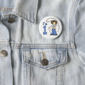 Cowboy Roper 1st Birthday Pinback Button (In situ)