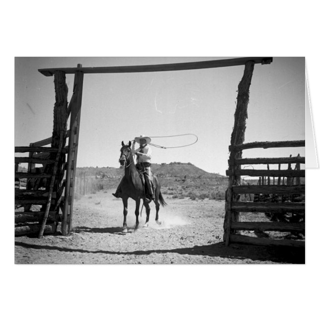 Cowboy roping (Voorkant Horizontaal)