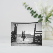 Cowboy roping briefkaart (Staand voorkant)