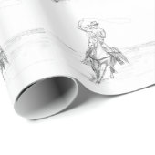 Cowboy Roping Cadeaupapier (Rol Hoek)