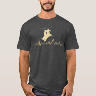 Cowboy Roping Roper Horse Riding Equestrian Heade T-shirt