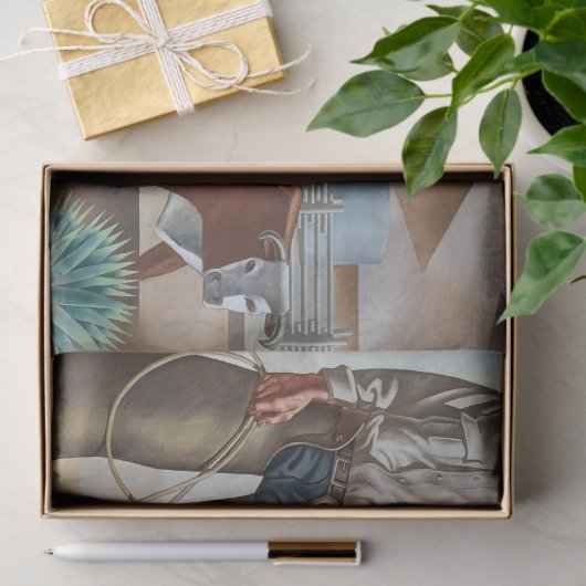 Cowboy Roping vee Tissue papier (Geschenk)