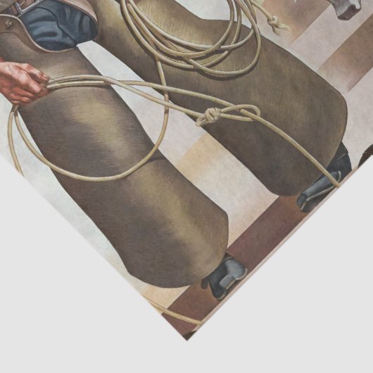 Cowboy Roping vee Tissue papier (Detail)