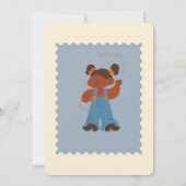 "Cowboy Roundup Invitation de fête d'anniversaire (Dos)