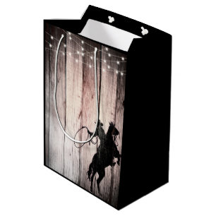 Cowboy Rustieke Houten Schuur Landelijk Wilde West Medium Cadeauzakje